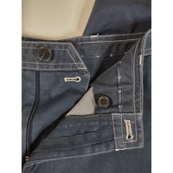 INC International Concepts Pants Men's Sz 33x32 Navy Blue Slim Fit Flat Front - Picture 4 of 10